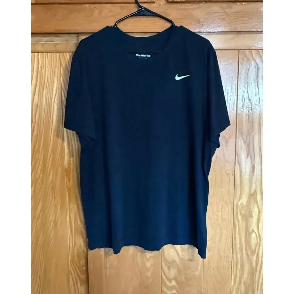 Men's Nike Dri-Fit Black Swoosh Cotton Blend T-Shirt XL